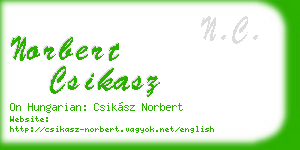 norbert csikasz business card